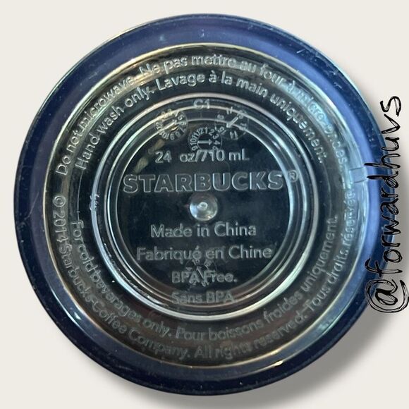 2014 Starbucks Black Circle Acrylic Venti Tumbler - Replacement Straw - Picture 9 of 11